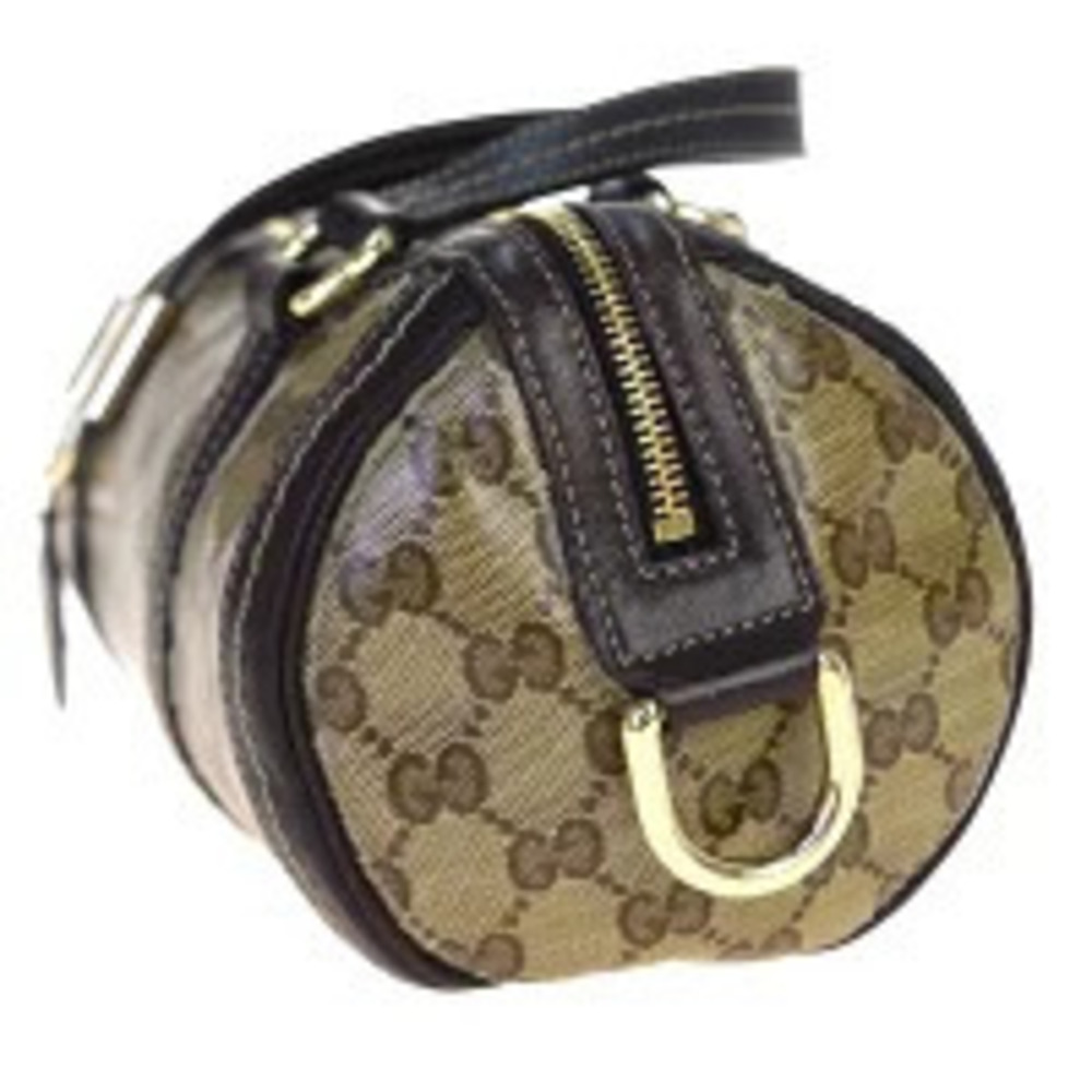 Gucci Handbag leather GG interlocking canvas brown